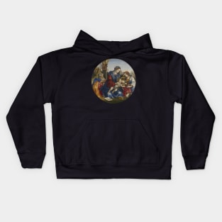 The Holy Family with Saint John the Baptist and Saint Margaret Kids Hoodie